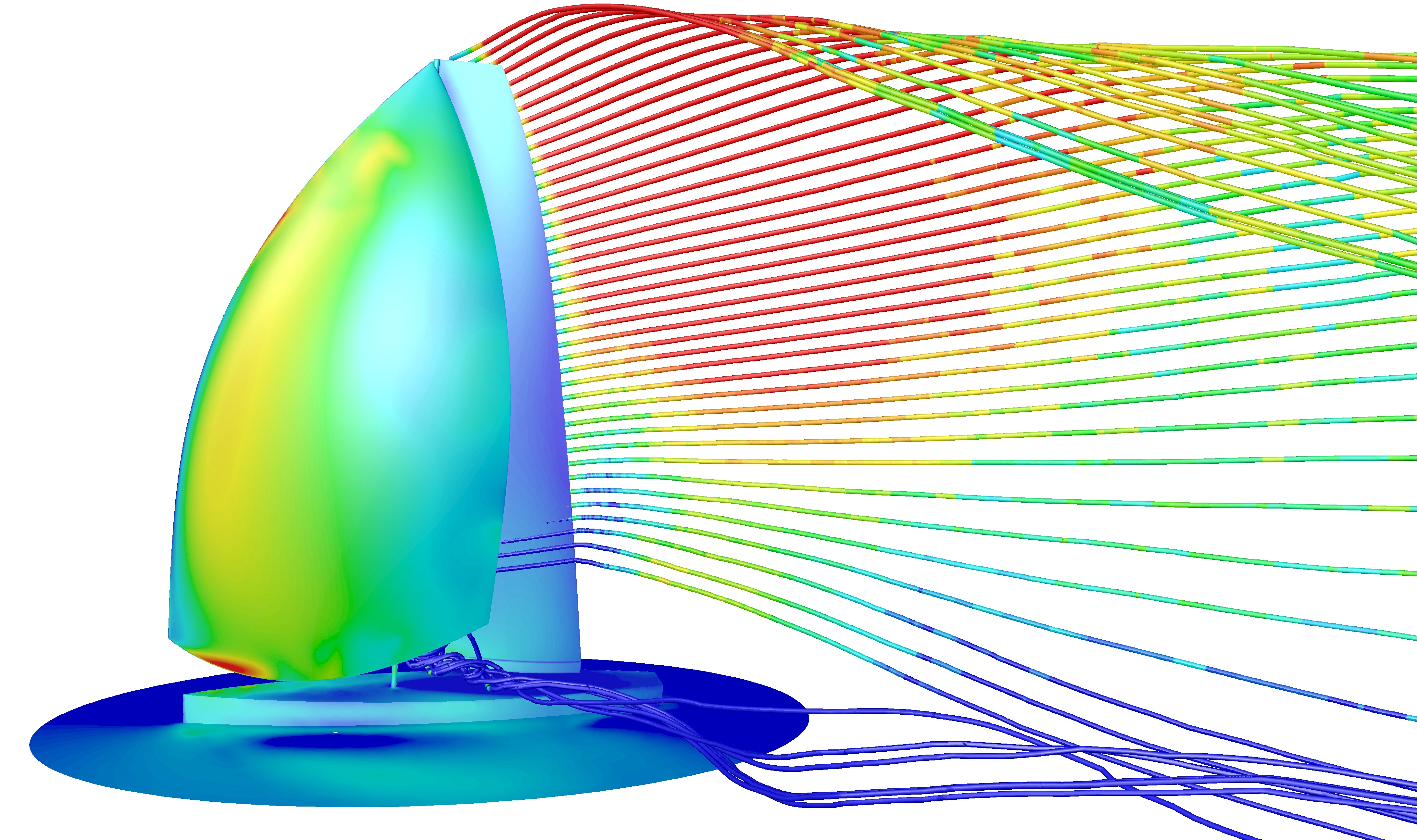CFD simulation of the Luna Rossa yacht, challenger of the 32nd America's Cup
