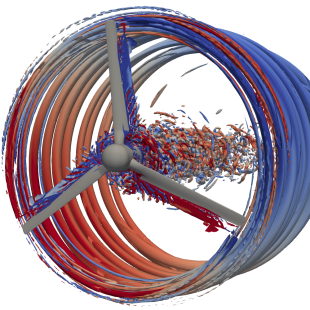 Detached eddy simulation of a tidal turbine (with Riccardo Broglia and Antonio Posa)